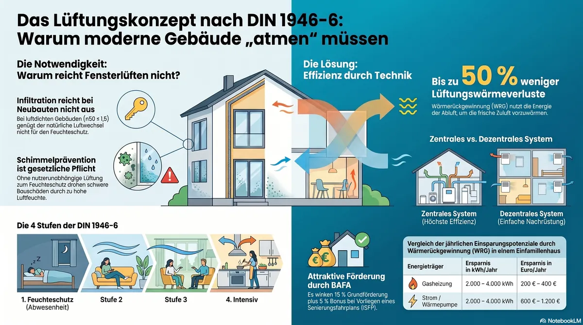 Lüftungskonzepte nach DIN 1946-6